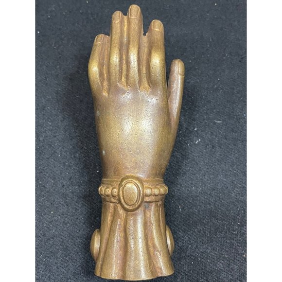 Antique Bronze/Brass Door Knockers BRASS LADY HAND SHAPED DOOR KNOCKER - Picture 4 of 10